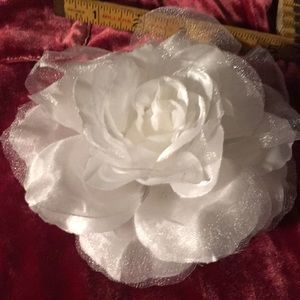 5” White Silk Rose